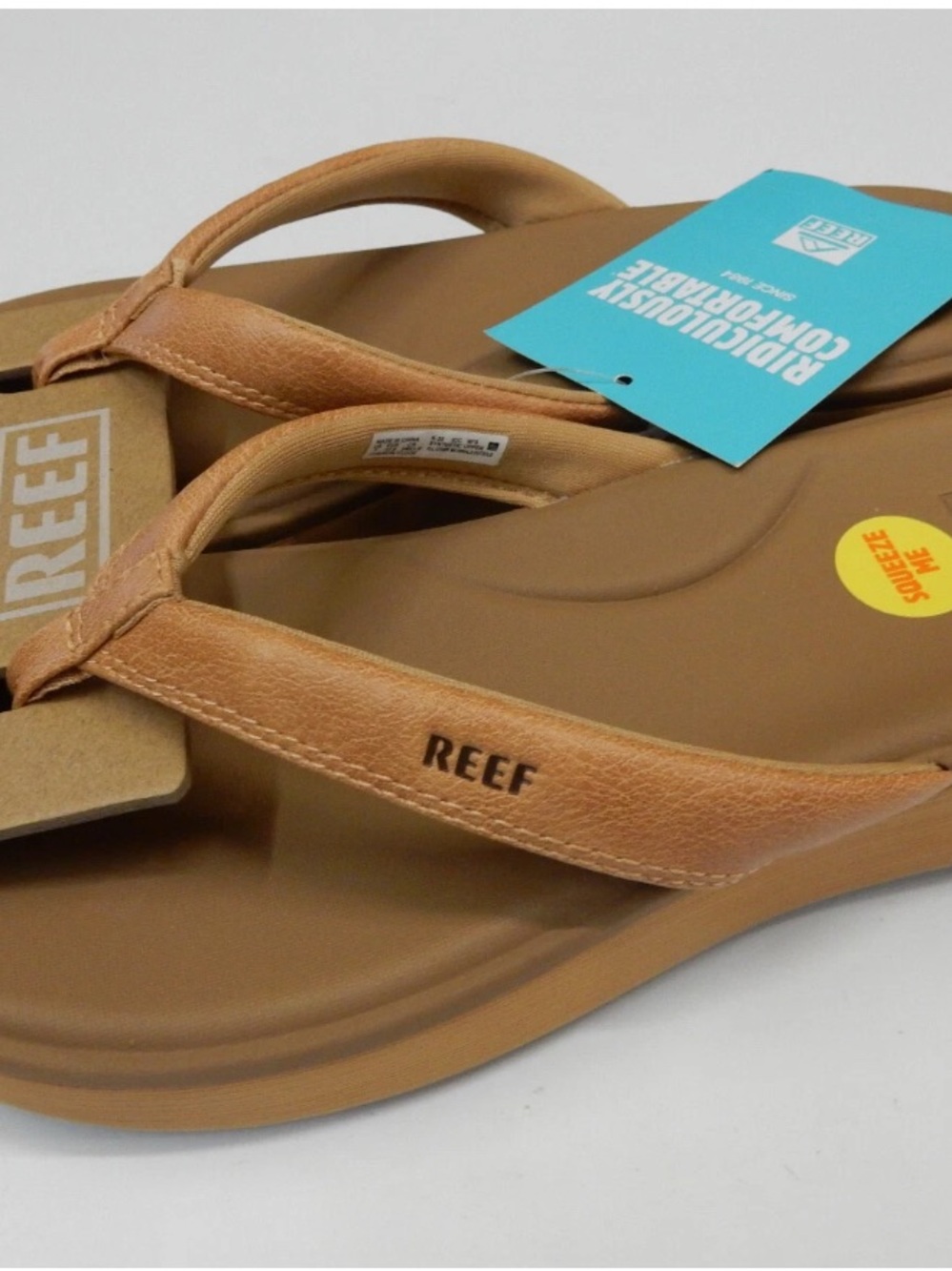 Reef Women's Tan Leather Thong Sandals